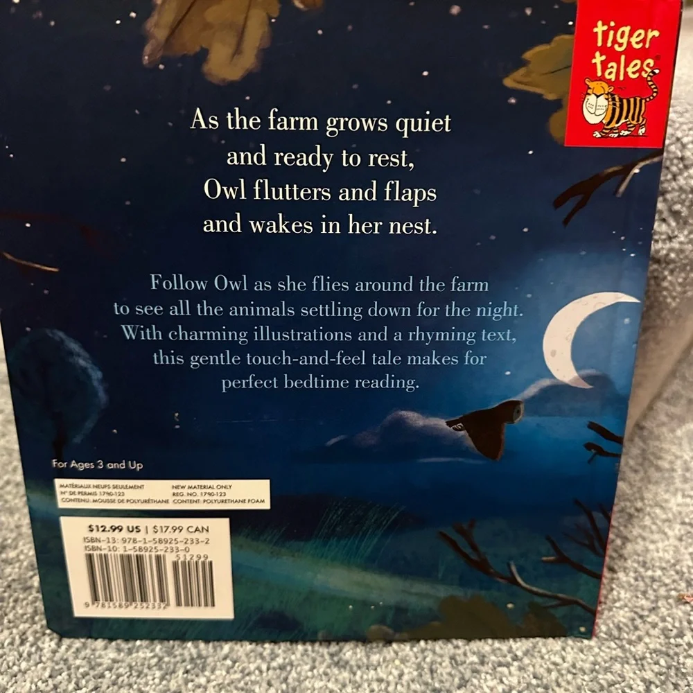 5/$25 🐄🦉🐖Good Night Farm Touch + Feel Children's Board Book ~ Patricia Hegarty🐓